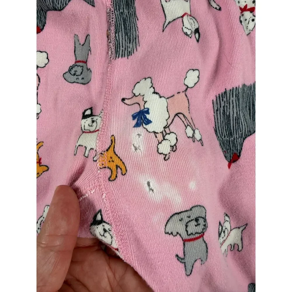 Hanna Andersson Organic Cotton Dog Print Pajama Set Pink Size 4